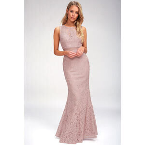 Lulus Music Of The Heart Mauve Lace Maxi Dress Purple - Size X-Small